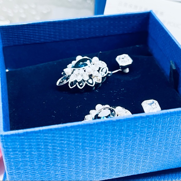 SWAROVSKI EARRINGS PHODIAM PLATED 5239856 DMUL/RHS PE 3.5 CM